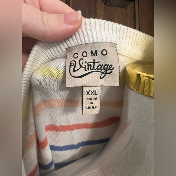 "Weekend" Sweater Striped Crewneck - Picture 4 of 4